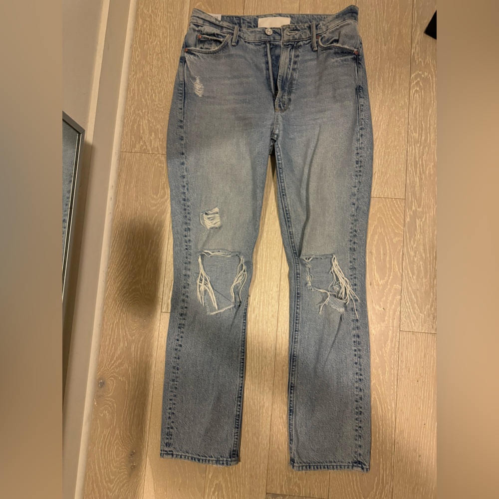 Mother Size 25 Ripped Mid-Rise Jeans